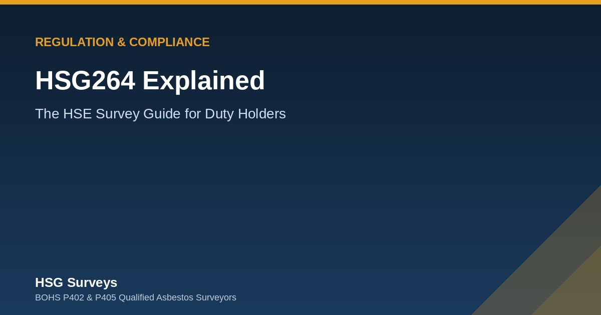 HSG264 asbestos survey guide explained
