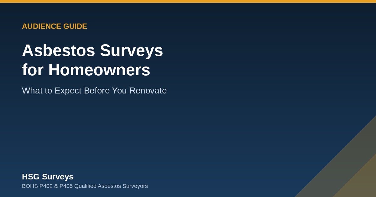Asbestos survey for homeowners renovation guide