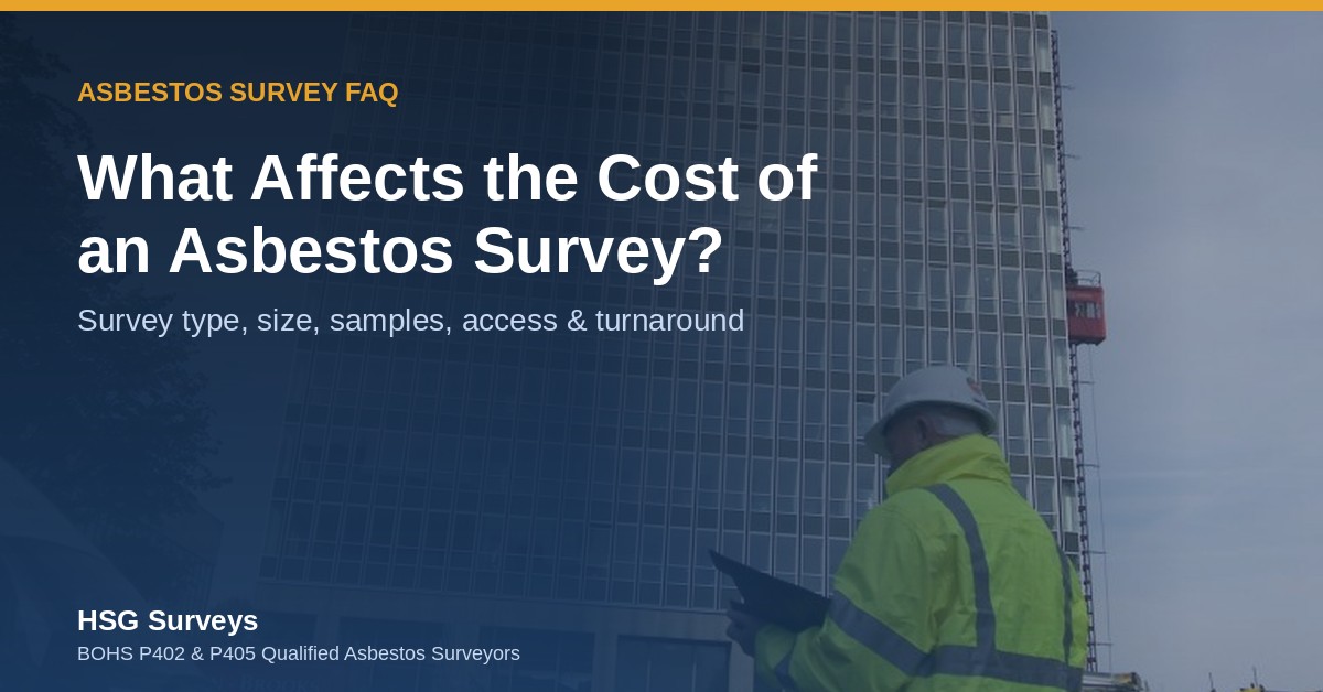 Surveyor explaining what affects asbestos survey cost